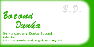 botond dunka business card